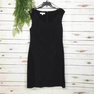 Kay Unger New York black navy sleeveless dress knee business dressy size 12